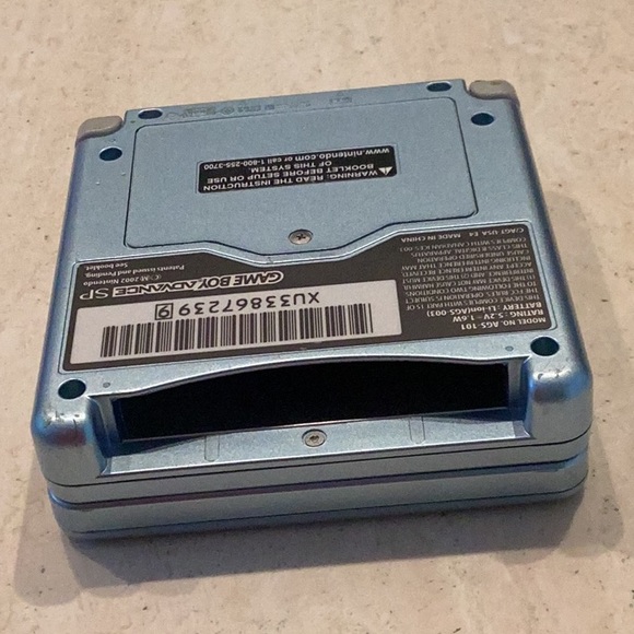 Nintendo Game Boy Advance SP Console Backlit & Charger AGS-101 Back Lit Blue - Picture 15 of 16